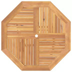 vidaXL Tavolo da giardino marrone in legno massello di teak di medie dimensioni pieghevole