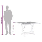 vidaXL Tavolo da giardino marrone in legno massello di teak di medie dimensioni pieghevole