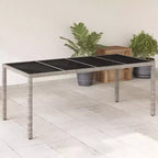 vidaXL Set di 4 Tavoli da Giardino Grigio Chiaro