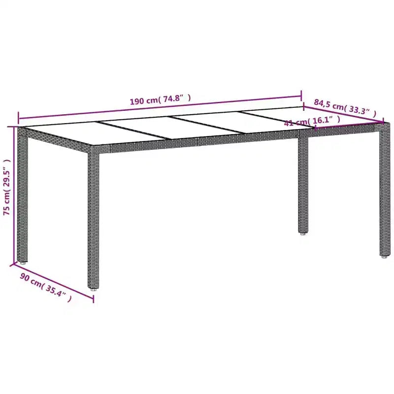 vidaXL Set di 4 Tavoli da Giardino Grigio Chiaro