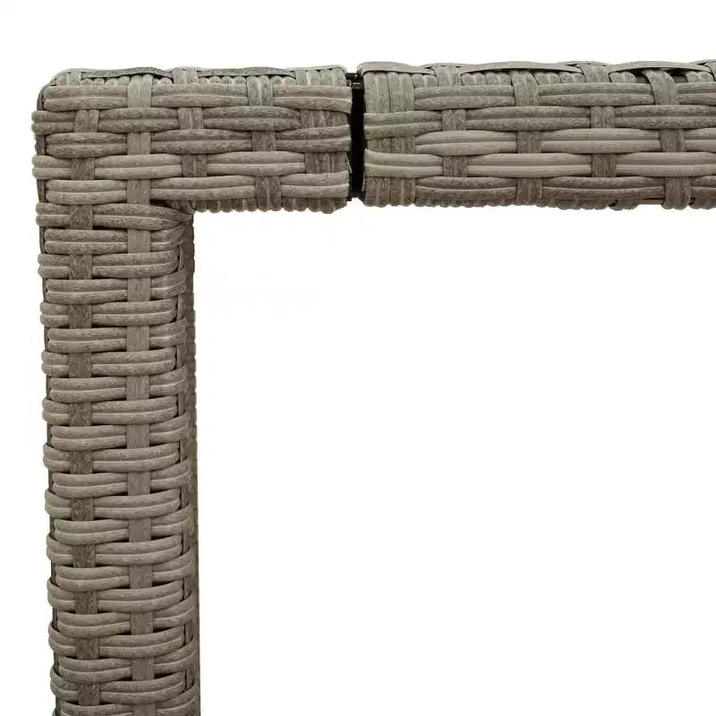 vidaXL Set di 4 Tavoli da Giardino Grigio Chiaro