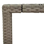 vidaXL Set di 4 Tavoli da Giardino Grigio Chiaro
