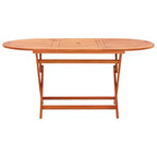 vidaXL Tavolo Pieghevole da Esterno 63x33.5x29.1 cm Legno Massello di Eucalipto