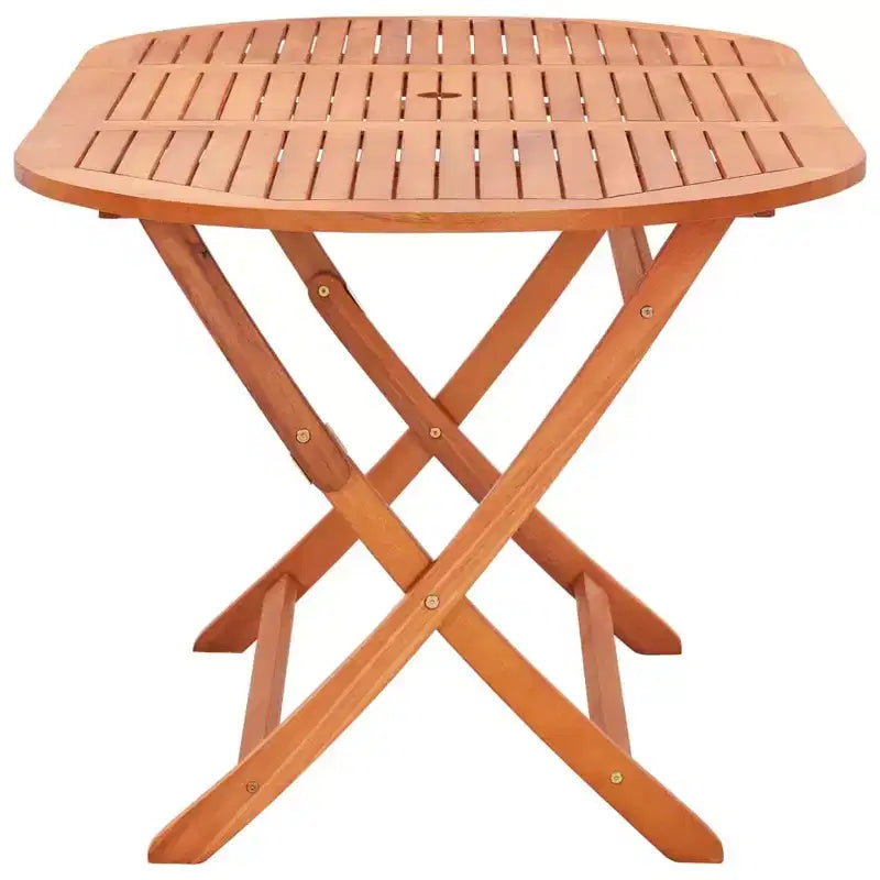 vidaXL Tavolo Pieghevole da Esterno 63x33.5x29.1 cm Legno Massello di Eucalipto