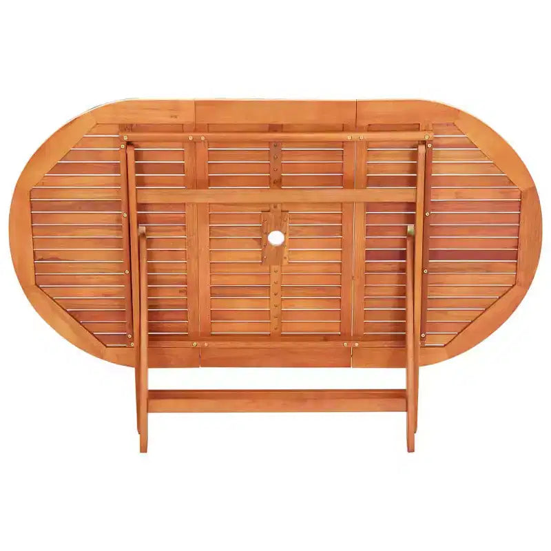 vidaXL Tavolo Pieghevole da Esterno 63x33.5x29.1 cm Legno Massello di Eucalipto