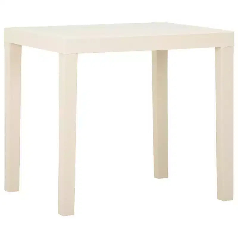 vidaXL Patio Table White 31.1x25.6x28.3 Plastic