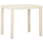 vidaXL Patio Table White 31.1x25.6x28.3 Plastic