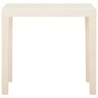 vidaXL Tavolo da giardino bianco 79x65x72 cm in plastica