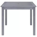 vidaXL Dining Table Grey Solid Acacia Wood - 34.6 x 34.6 x 29.1