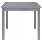vidaXL Dining Table Grey Solid Acacia Wood - 34.6 x 34.6 x 29.1
