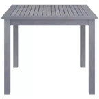 vidaXL Tavolo da pranzo grigio in legno massello di acacia - 34,6 x 34,6 x 29,1
