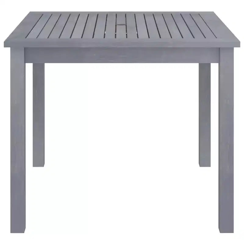 vidaXL Tavolo da pranzo grigio in legno massello di acacia - 34,6 x 34,6 x 29,1