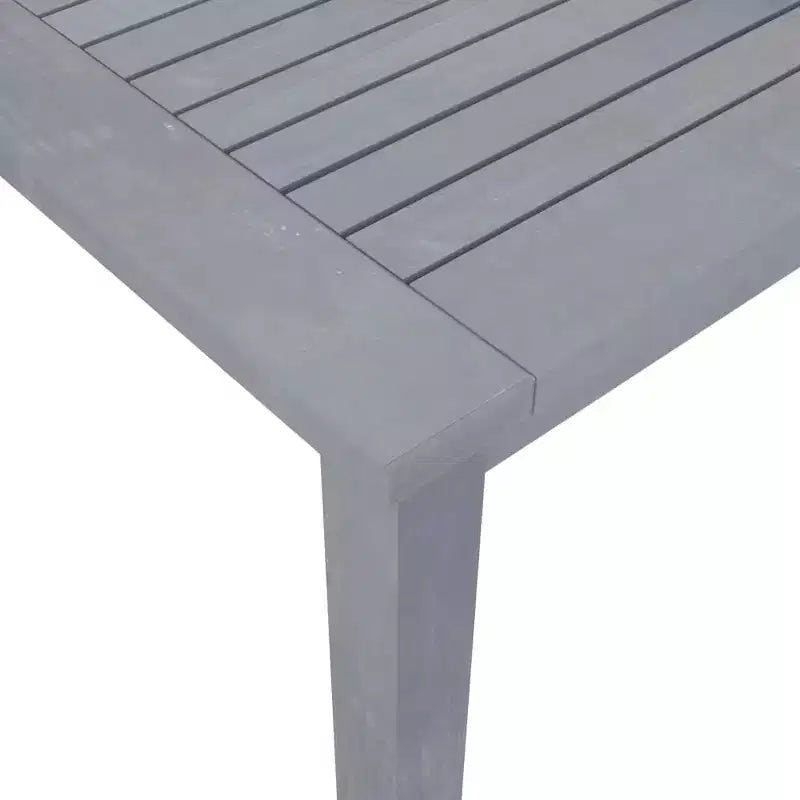 vidaXL Tavolo da pranzo grigio in legno massello di acacia - 34,6 x 34,6 x 29,1