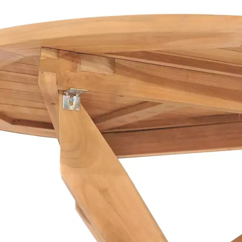 vidaXL Tavolo da Giardino in Teak Levigato Fine in Legno Duro di Teak con Finitura a Base d'Acqua - 35,4 x 29,5
