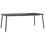 vidaXL Garden Table Anthracite Steel with e-coating and powder-coating - 78.7 x 39.4 x 28