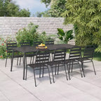 vidaXL Tavolo da giardino antracite in acciaio con rivestimento elettronico e verniciatura a polvere - 78,7 x 39,4 x 28