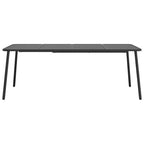 vidaXL Tavolo da giardino antracite in acciaio con rivestimento elettronico e verniciatura a polvere - 78,7 x 39,4 x 28