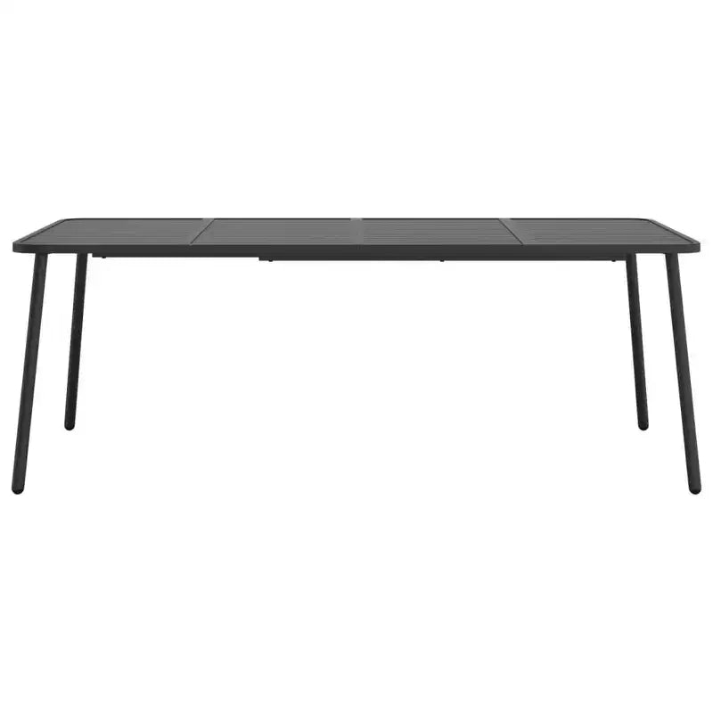 vidaXL Tavolo da giardino antracite in acciaio con rivestimento elettronico e verniciatura a polvere - 78,7 x 39,4 x 28