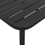 vidaXL Tavolo da giardino antracite in acciaio con rivestimento elettronico e verniciatura a polvere - 78,7 x 39,4 x 28