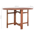 vidaXL Tavolo da giardino 120x70x74 cm in massello di acacia