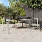 vidaXL Tavolo da giardino in polyrattan bianco grande con piedini regolabili