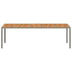 vidaXL Tavolo da pranzo da giardino in polyrattan nero 250x100x75 cm