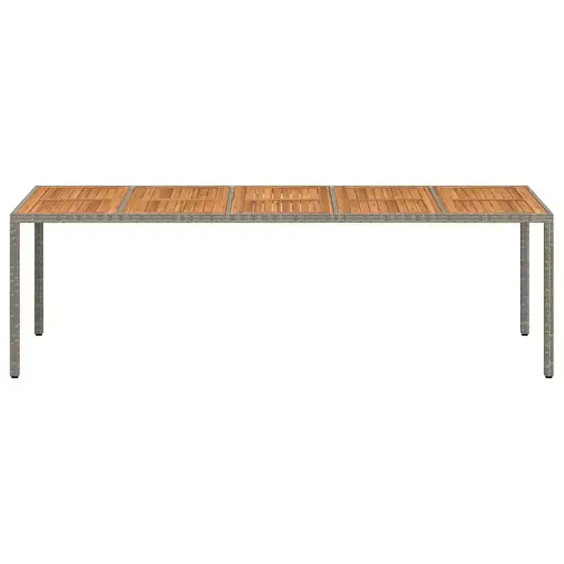 vidaXL Tavolo da pranzo da giardino in polyrattan nero 250x100x75 cm