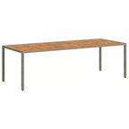 vidaXL Tavolo da pranzo da giardino in polyrattan nero 250x100x75 cm