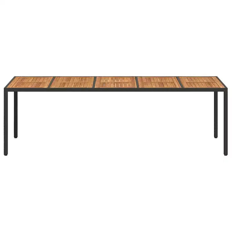 vidaXL Tavolo da pranzo da giardino in polyrattan nero 250x100x75 cm