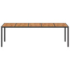 vidaXL Tavolo da pranzo da giardino in polyrattan nero 250x100x75 cm