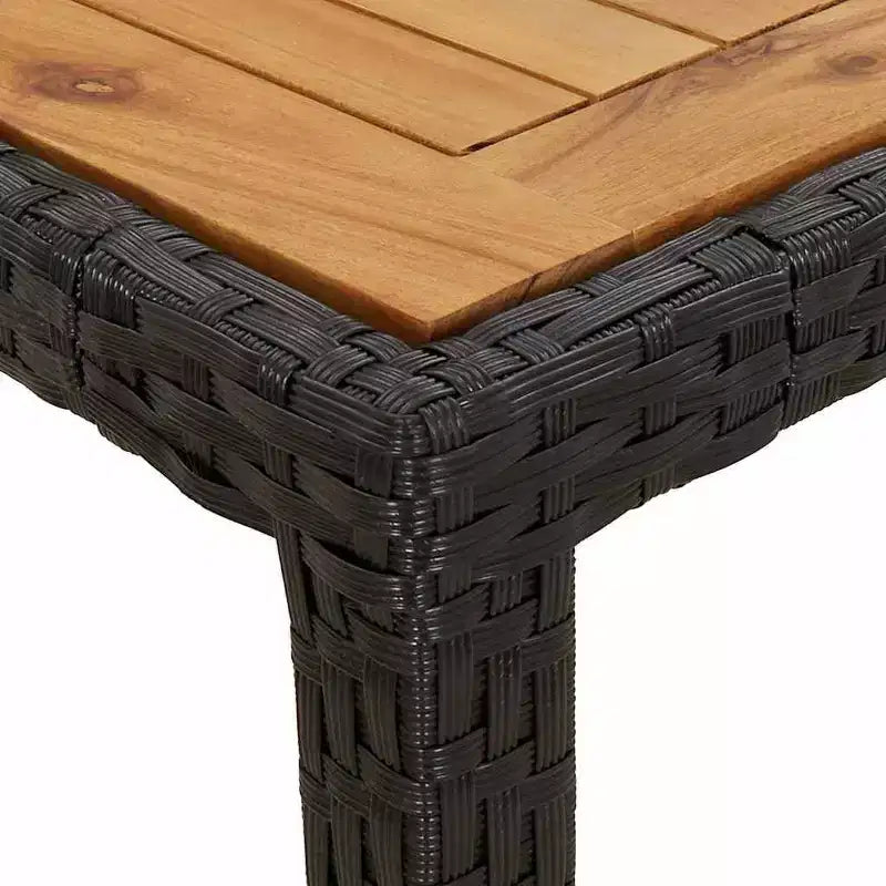 vidaXL Tavolo da pranzo da giardino in polyrattan nero 250x100x75 cm