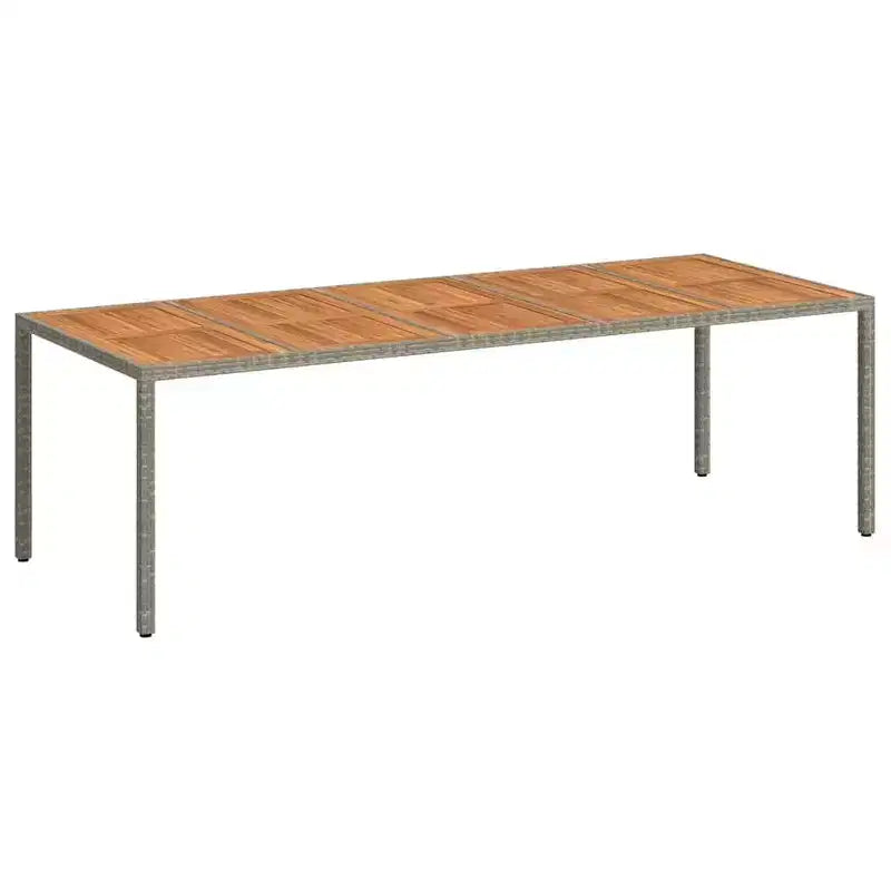 vidaXL Tavolo da pranzo da giardino in polyrattan nero 250x100x75 cm