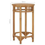 vidaXL Tavolo da Bar 60 cm in Legno Massello di Teak