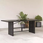vidaXL Tavolo da Giardino Nero
