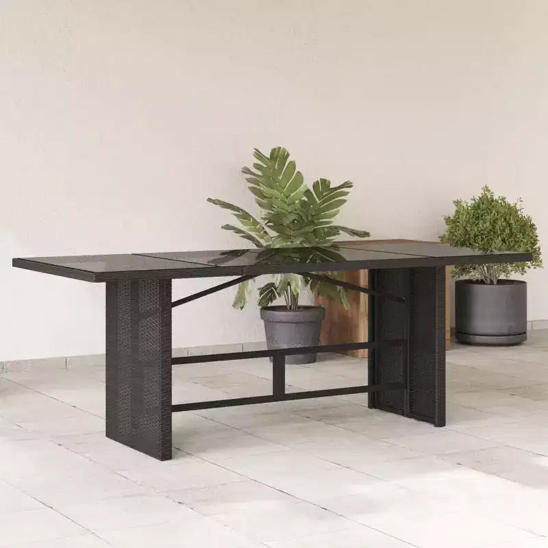 vidaXL Tavolo da Giardino Nero