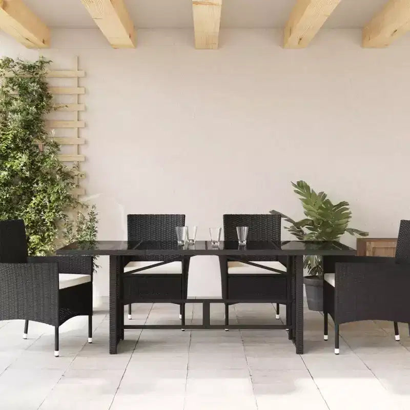 vidaXL Tavolo da Giardino Nero