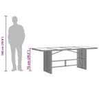 vidaXL Tavolo da Giardino Nero