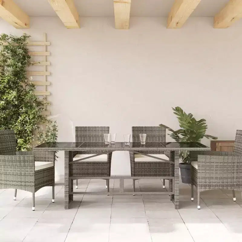 vidaXL Tavolo da Giardino Nero