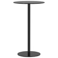 vidaXL Patio Table Round Black 23.6x41.3 Steel