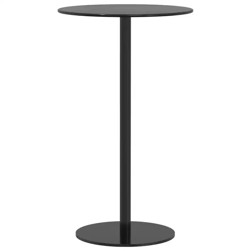 vidaXL Patio Table Round Black 23.6x41.3 Steel