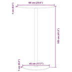 vidaXL Tavolo da giardino rotondo nero 60x105 cm acciaio
