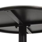 vidaXL Tavolo da giardino rotondo nero 60x105 cm acciaio