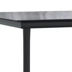 vidaXL Tavolo da Pranzo da Esterno Nero 200x100x74 cm Acciaio e Vetro Temperato