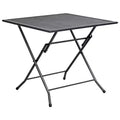 vidaXL Outdoor Dining Table Garden Patio Folding Table with Mesh Design Steel