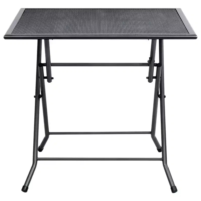 vidaXL Tavolo da Esterno Tavolo da Giardino Pieghevole da Patio con Design a Rete in Acciaio