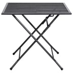 vidaXL Tavolo da Esterno Tavolo da Giardino Pieghevole da Patio con Design a Rete in Acciaio