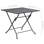 vidaXL Tavolo da Esterno Tavolo da Giardino Pieghevole da Patio con Design a Rete in Acciaio