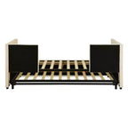 MAYEERTY Divano letto imbottito singolo, con letto estraibile a scomparsa, per camera da letto, beige