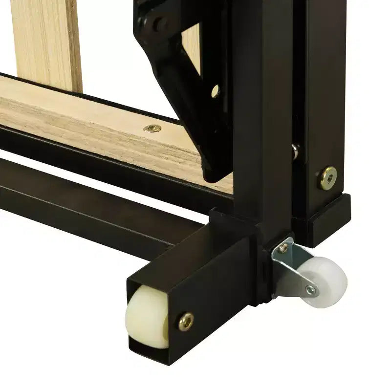 MAYEERTY Divano letto imbottito singolo, con letto estraibile a scomparsa, per camera da letto, beige