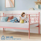 Divano Letto Singolo con Elegante Testiera e Supporto a Doghe in Acciaio Premium, Struttura Multifunzionale per Letto a Scomparsa per Camera da Letto, Soggiorno, Camera degli Ospiti